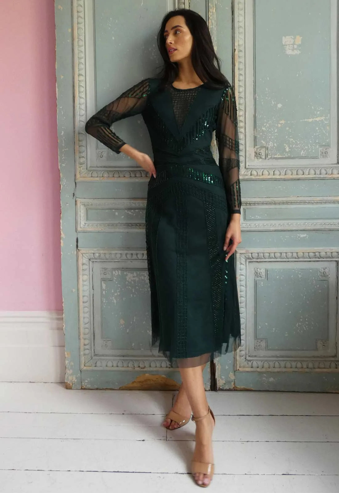 Raishma Couture Green Astra Dress-112538