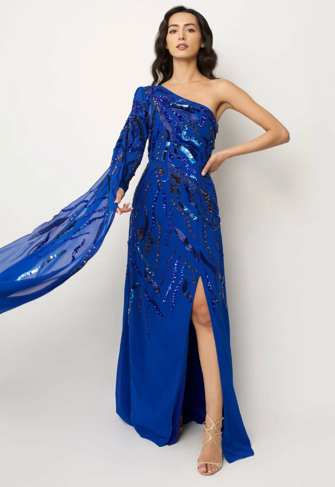 Raishma Blue Astrid Maxi Dress-0