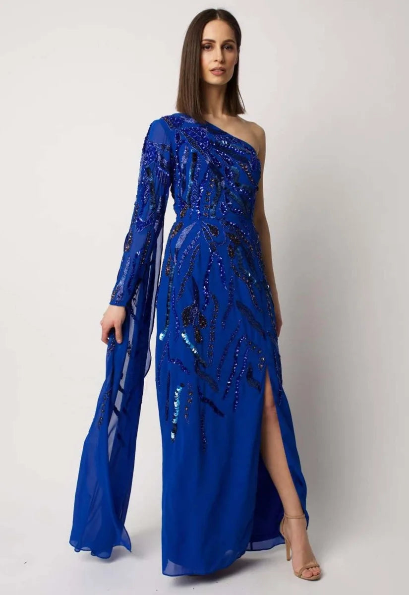 Raishma Blue Astrid Maxi Dress