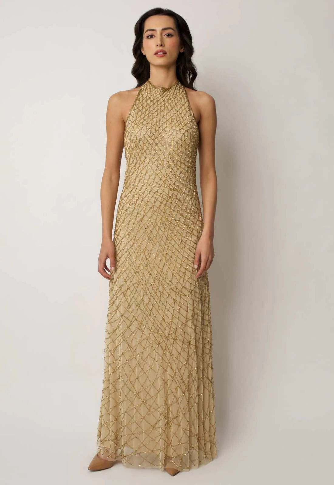 Raishma Gold Belle Maxi Dress-0