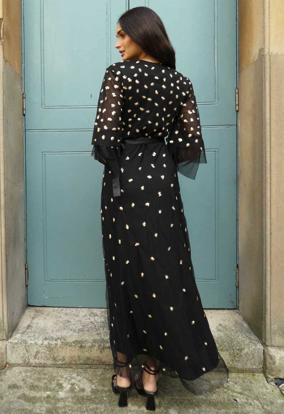 Raishma Couture Black Chlo Maxi Dress-120098