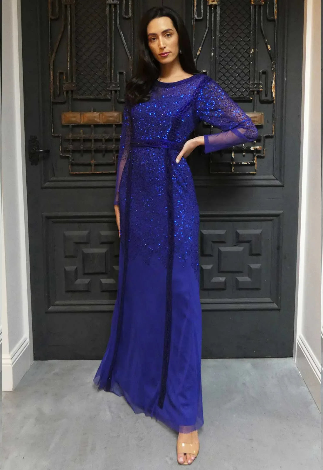 Raishma Couture Blue Cinizia Maxi Dress-0