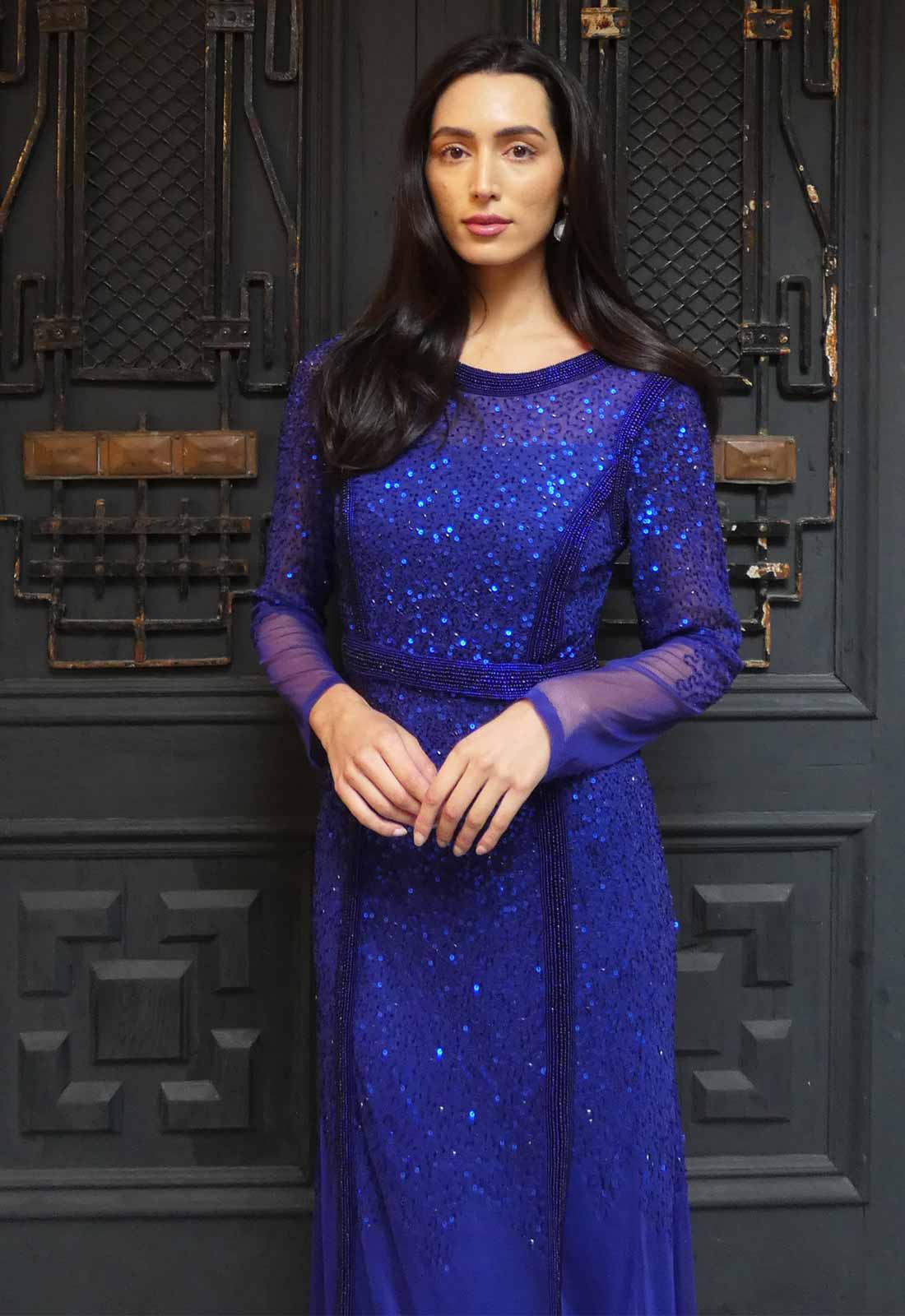 Raishma Couture Blue Cinizia Maxi Dress-112731