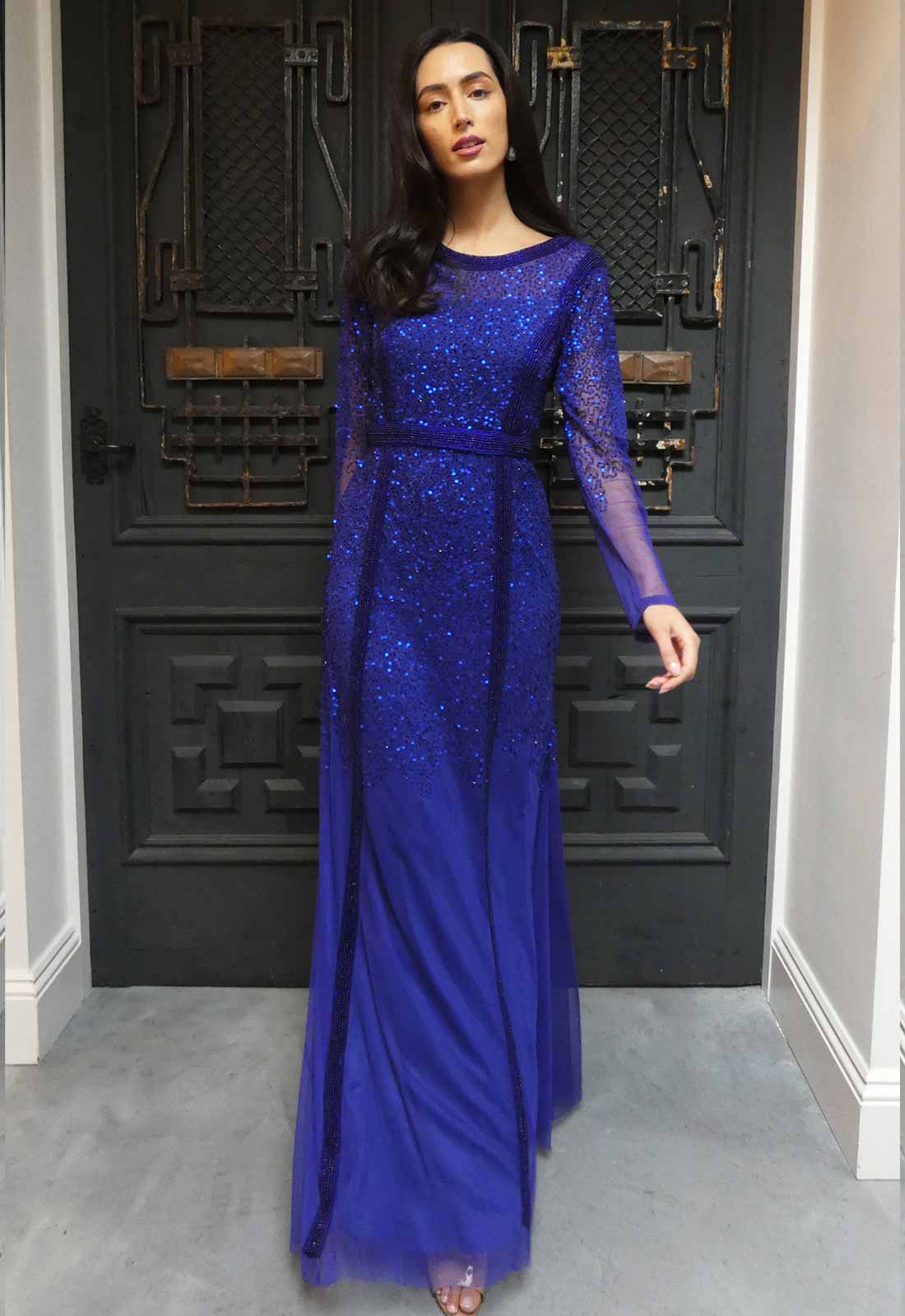 Raishma Couture Blue Cinizia Maxi Dress-112732