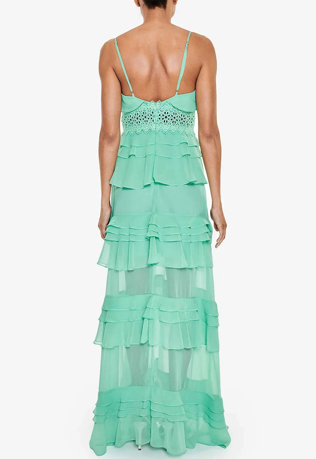 True Decadence Jade Green Ruffle Maxi Dress-110722