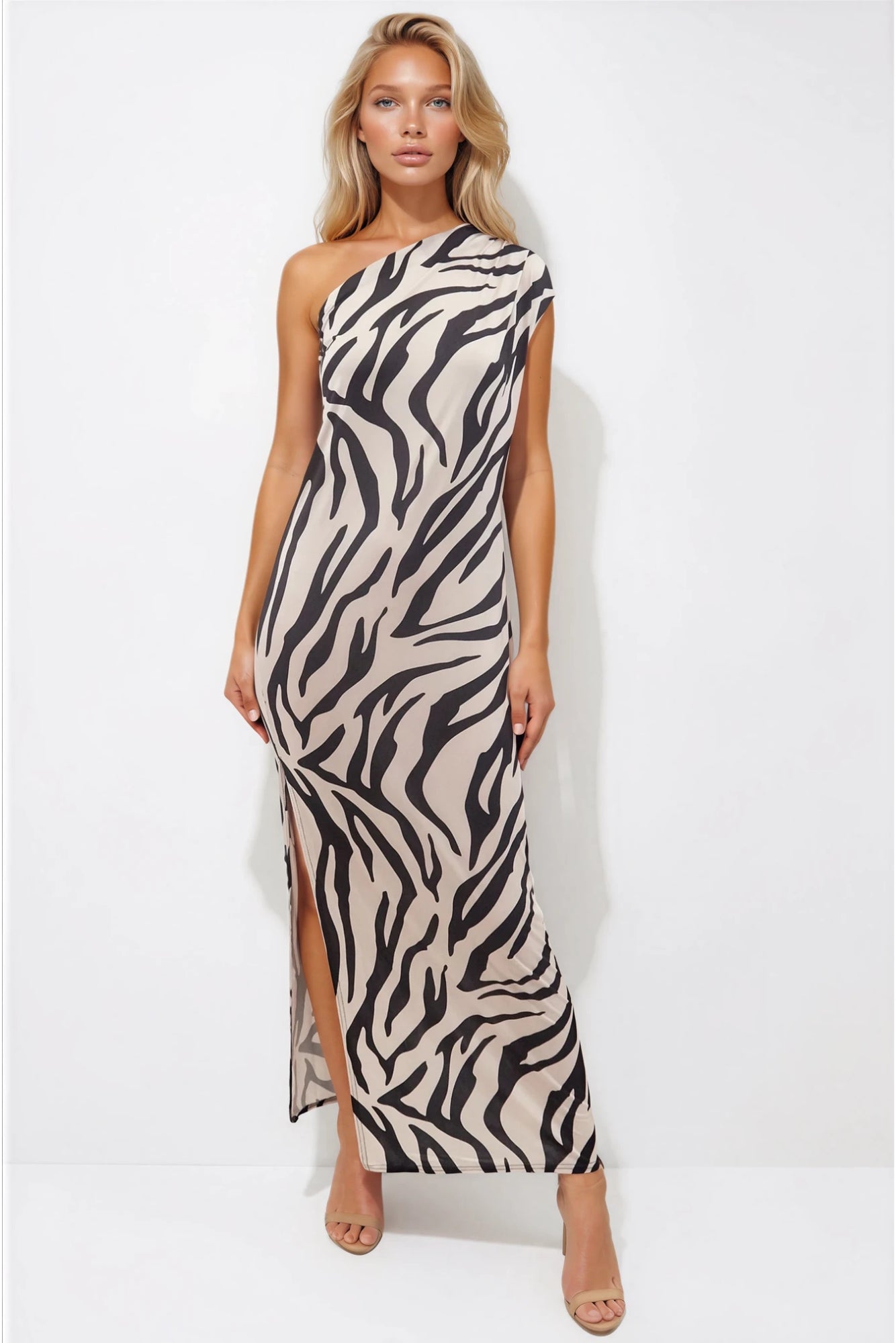 satin gold maxi dress Ladivine CD729 Elegantly Fitted Evening Gown – Mia Bella Couture