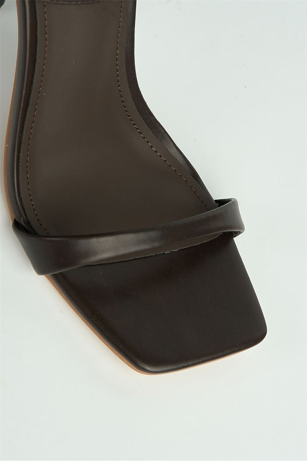 Miss Diva Brown Zaliyah Thin Strap Band Anklestrap Heels