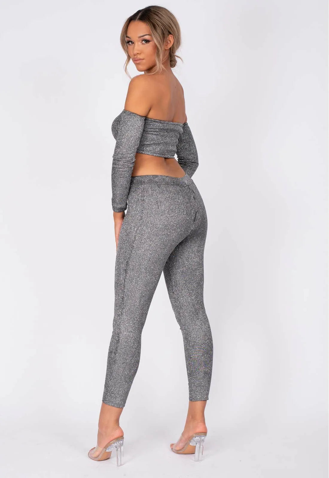 Nazz Collection Silver Havana Leggings Set-95212