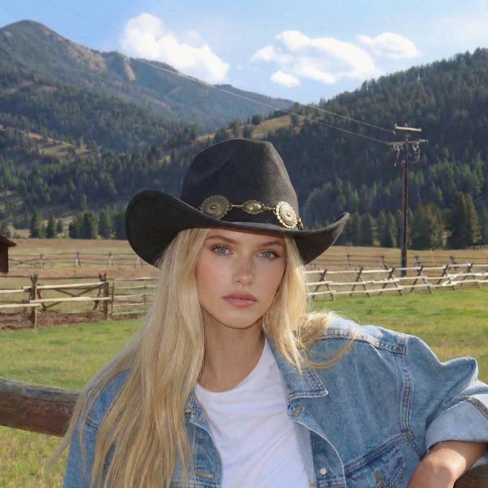 Western Concho Cowboy Hat: DBR