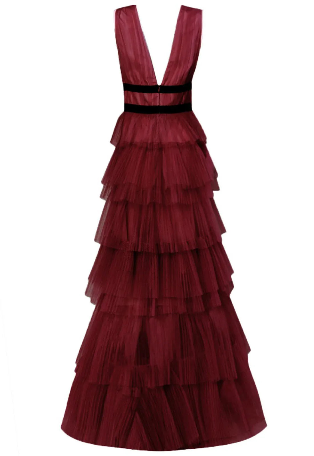 Eliza Burgundy Maxi Dress