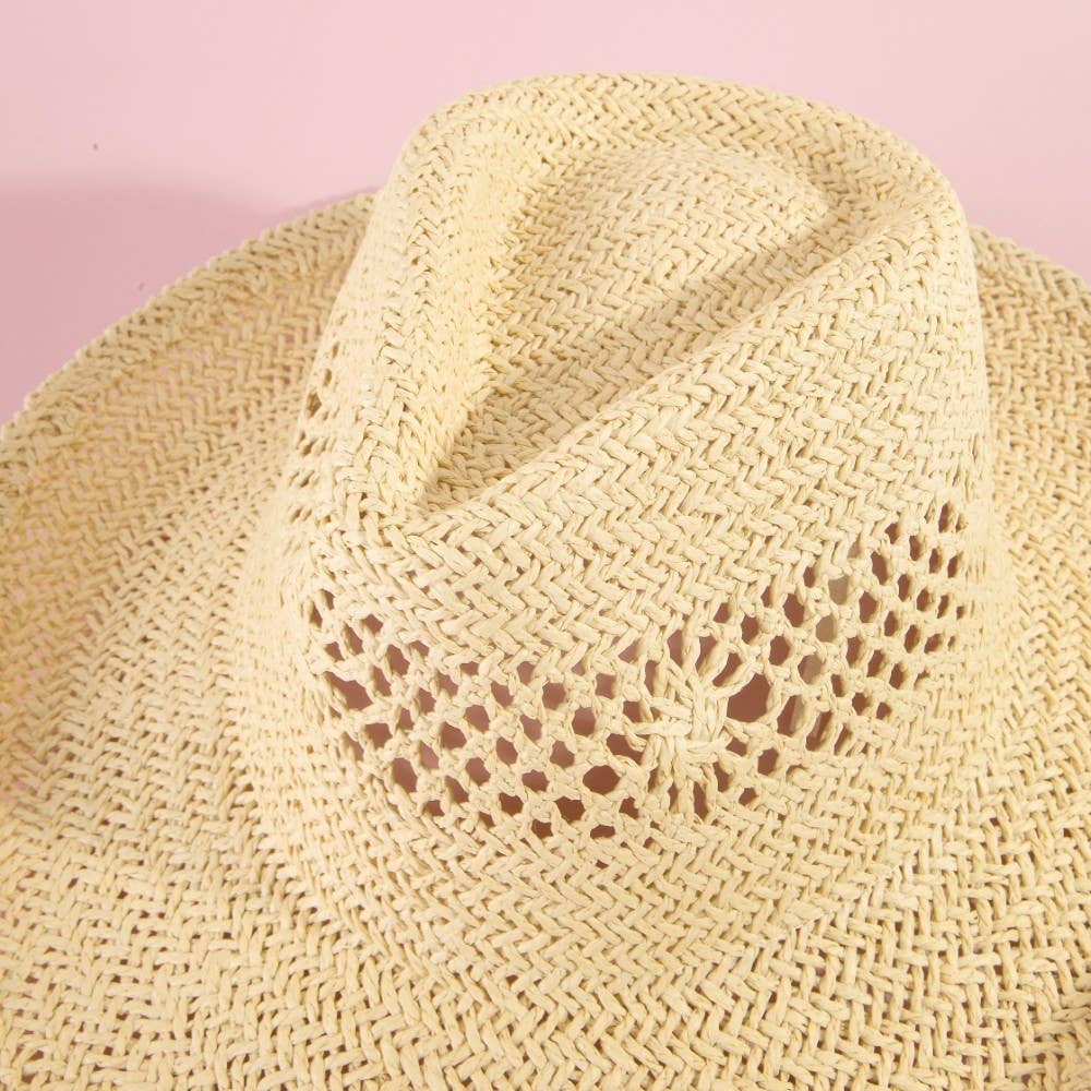 Soul Of Sita Natural Straw Cowboy Hat: Kh