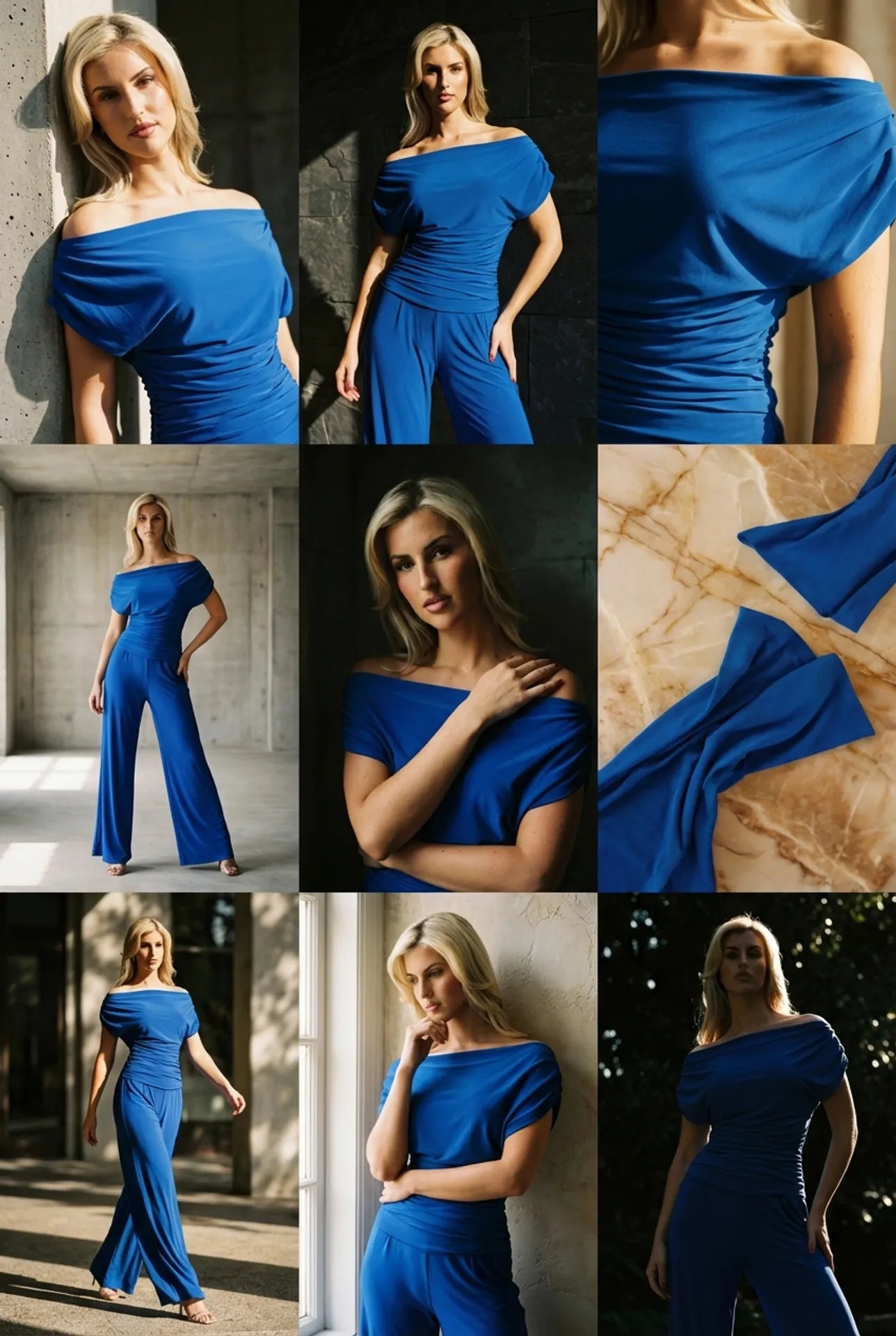 Automation - Carbon jumpsuit in cobalt blue