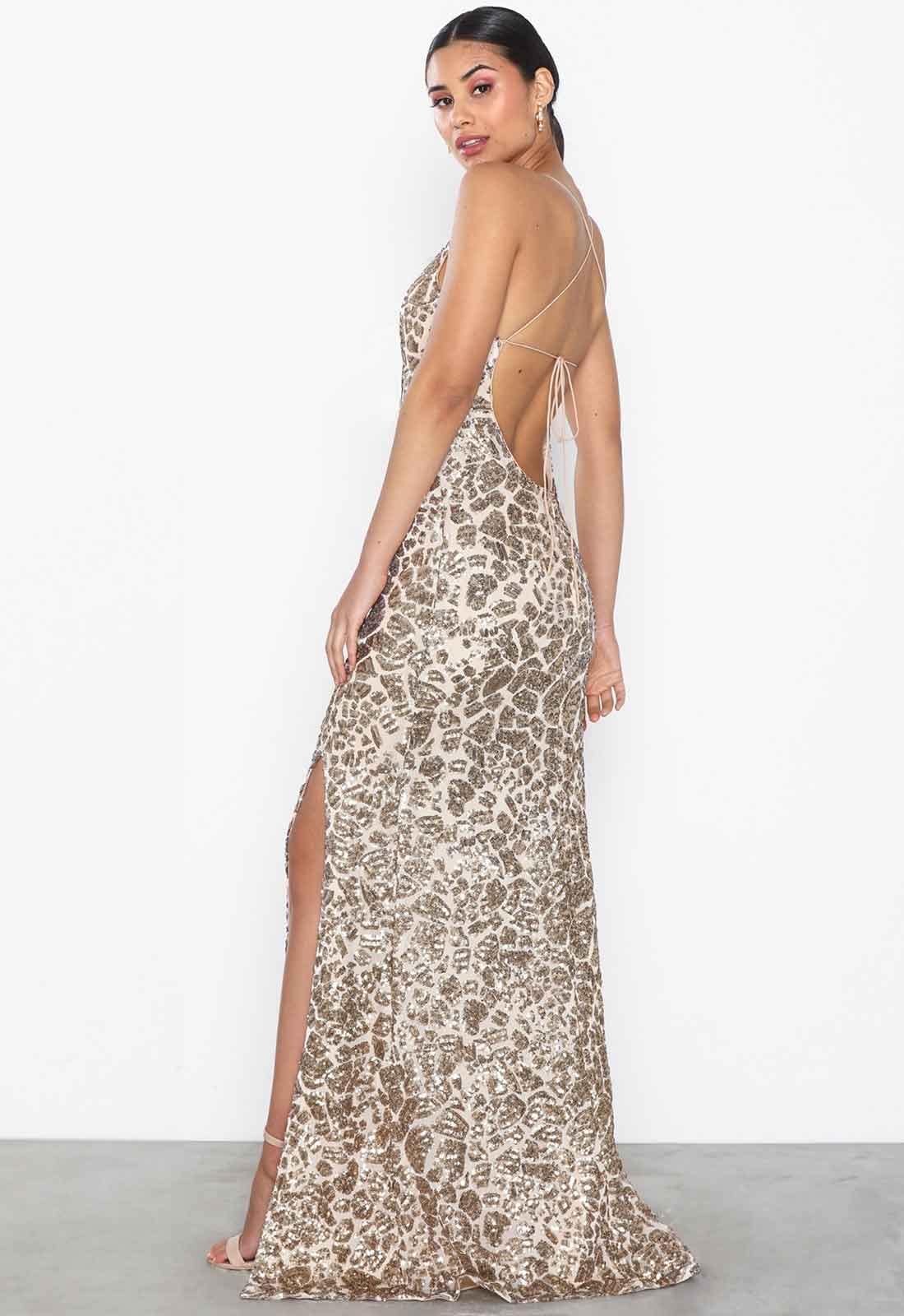 Honor Gold Gia Sparkle Sequin Maxi in Gold-60594