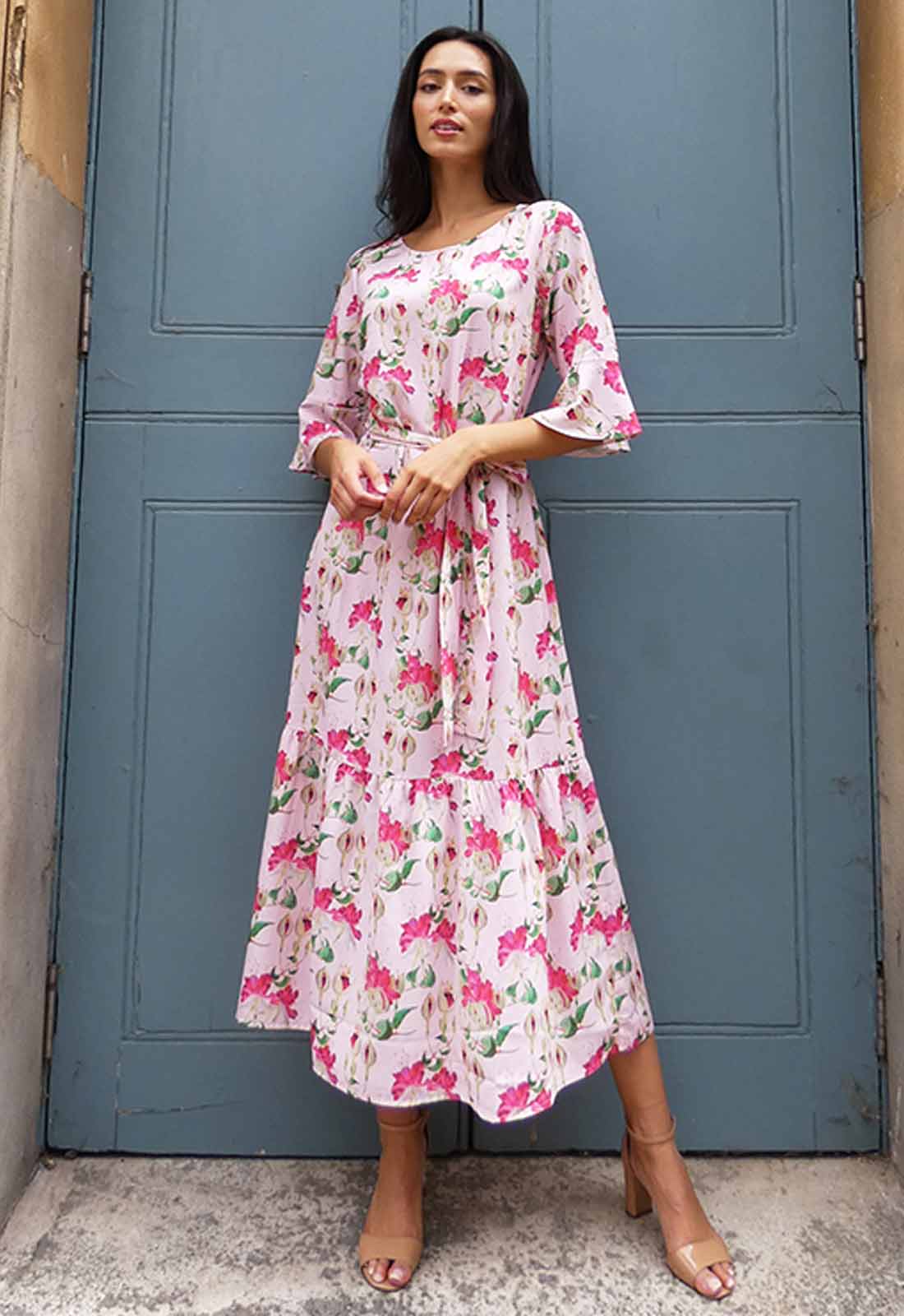 Raishma Studio Pink Grace Print Dress-0