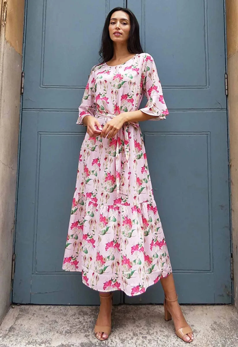 Raishma Studio Pink Grace Print Dress