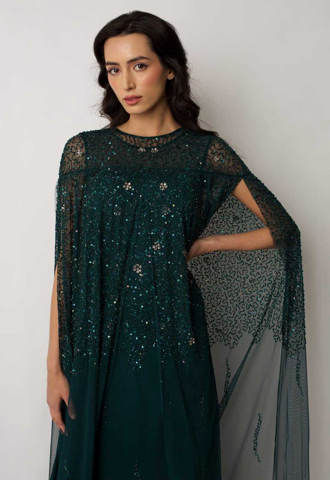 Raishma Couture Green Emilia Maxi Dress-98867