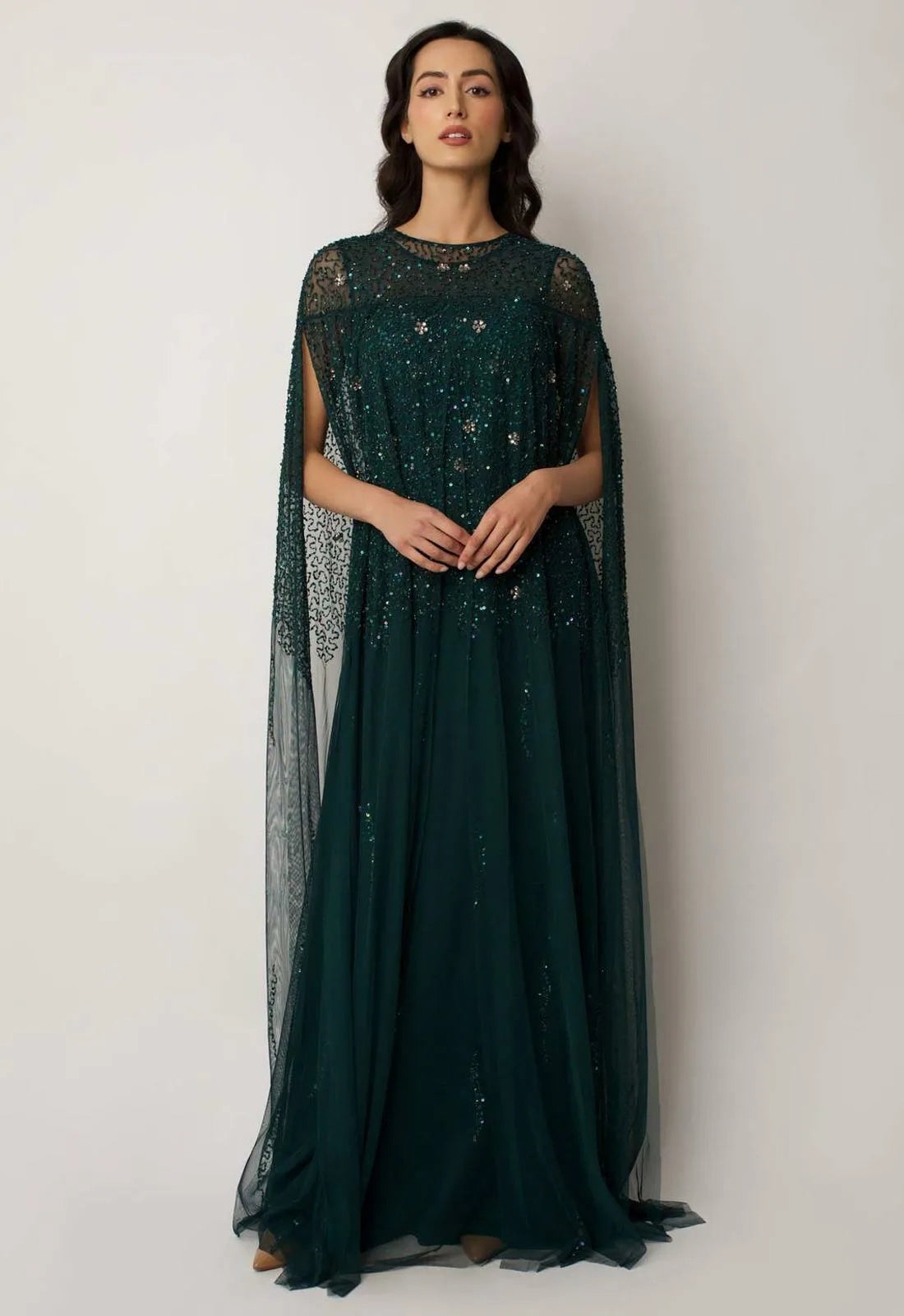 Raishma Couture Green Emilia Maxi Dress-0