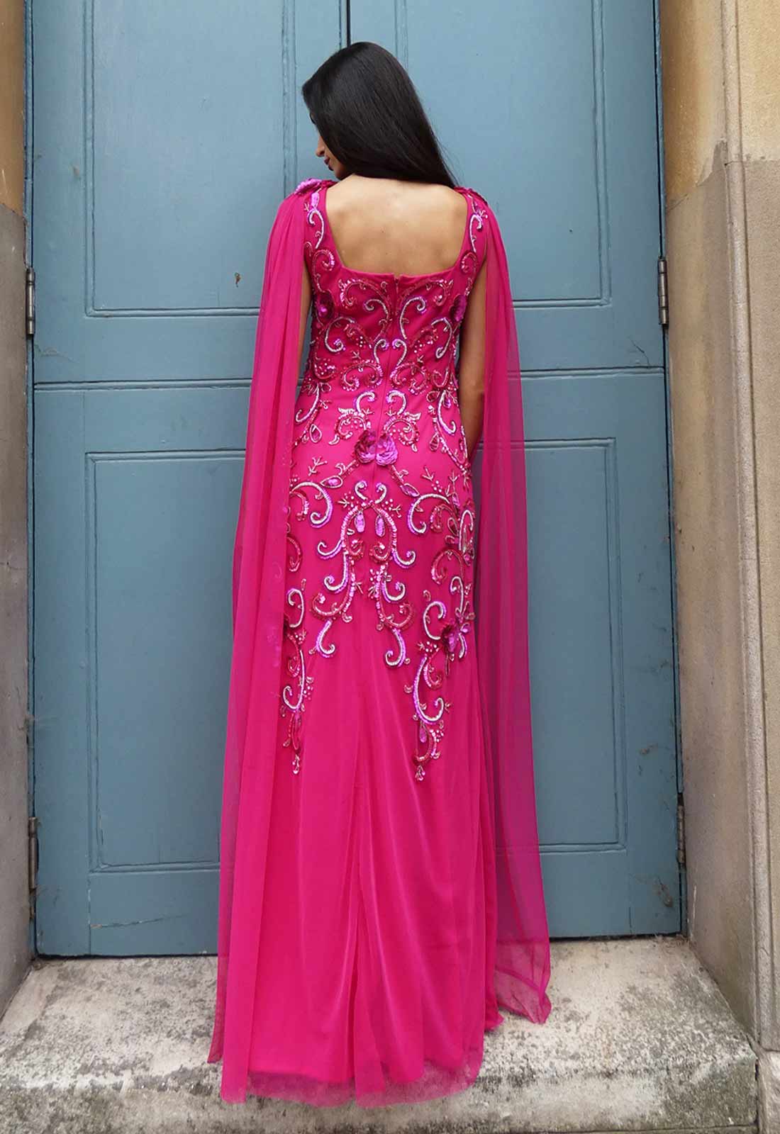 Raishma Pink Halina Evening Dress-115060