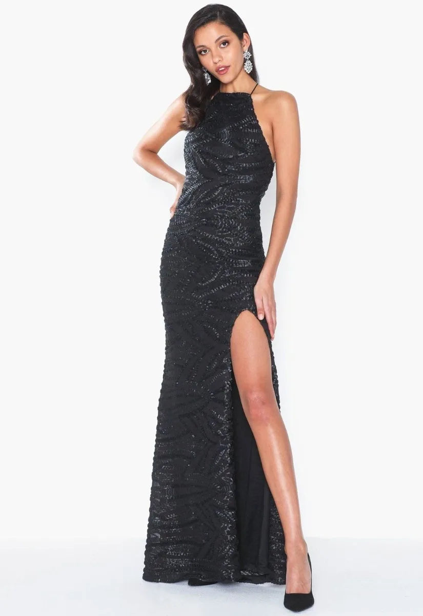 Honor Gold Harley Sequin Maxi in Black