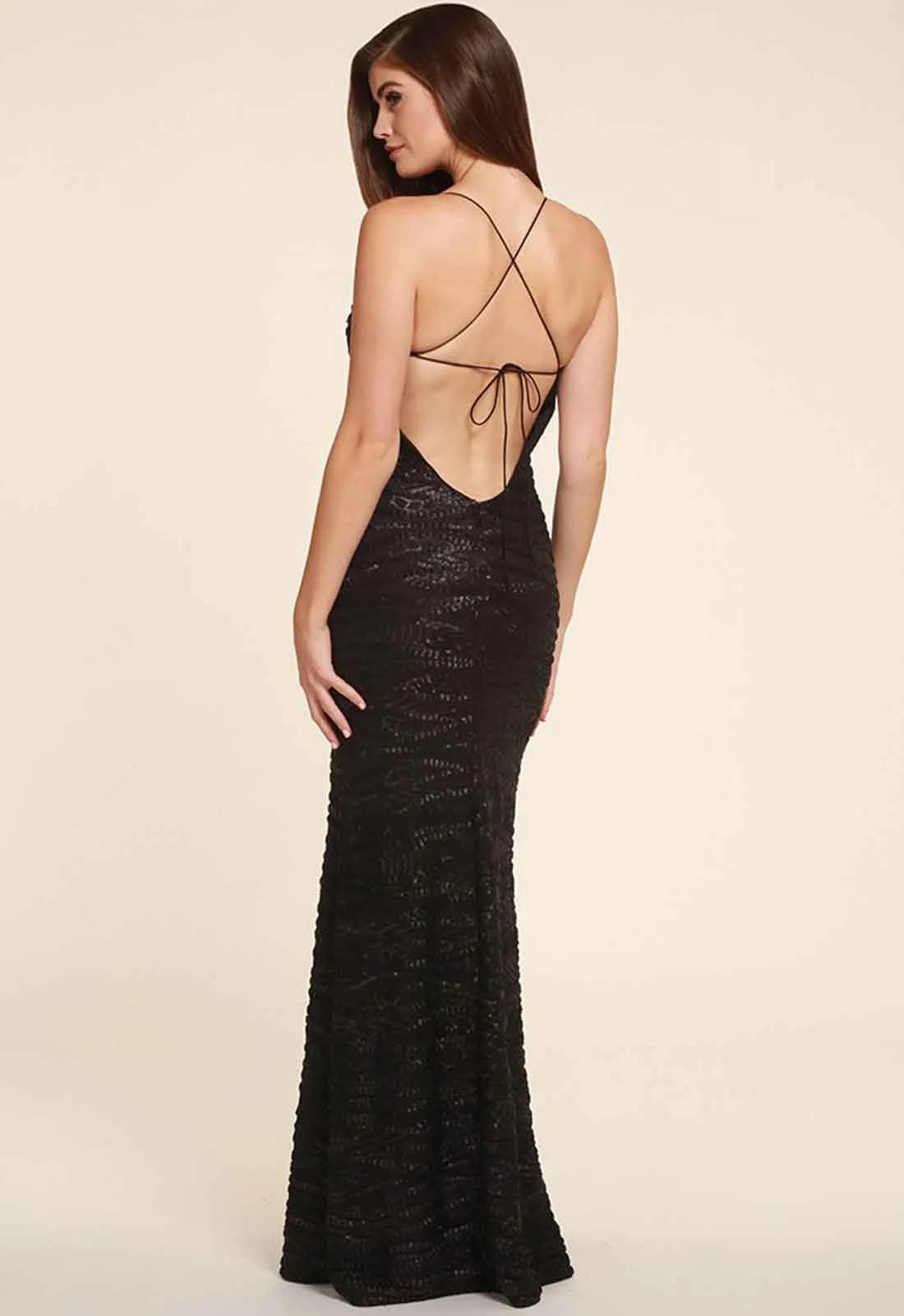 Honor Gold Harley Sequin Maxi in Black-16337