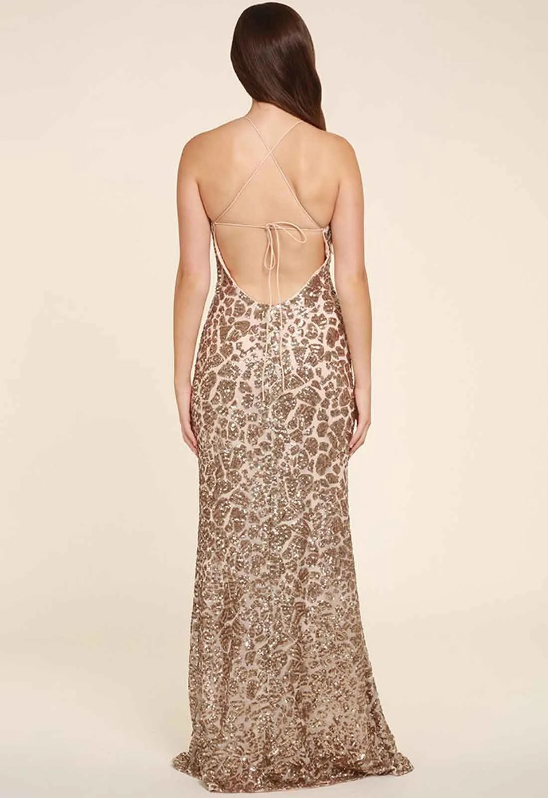 Honor Gold Harley Sparkle Sequin Maxi in Gold-16329
