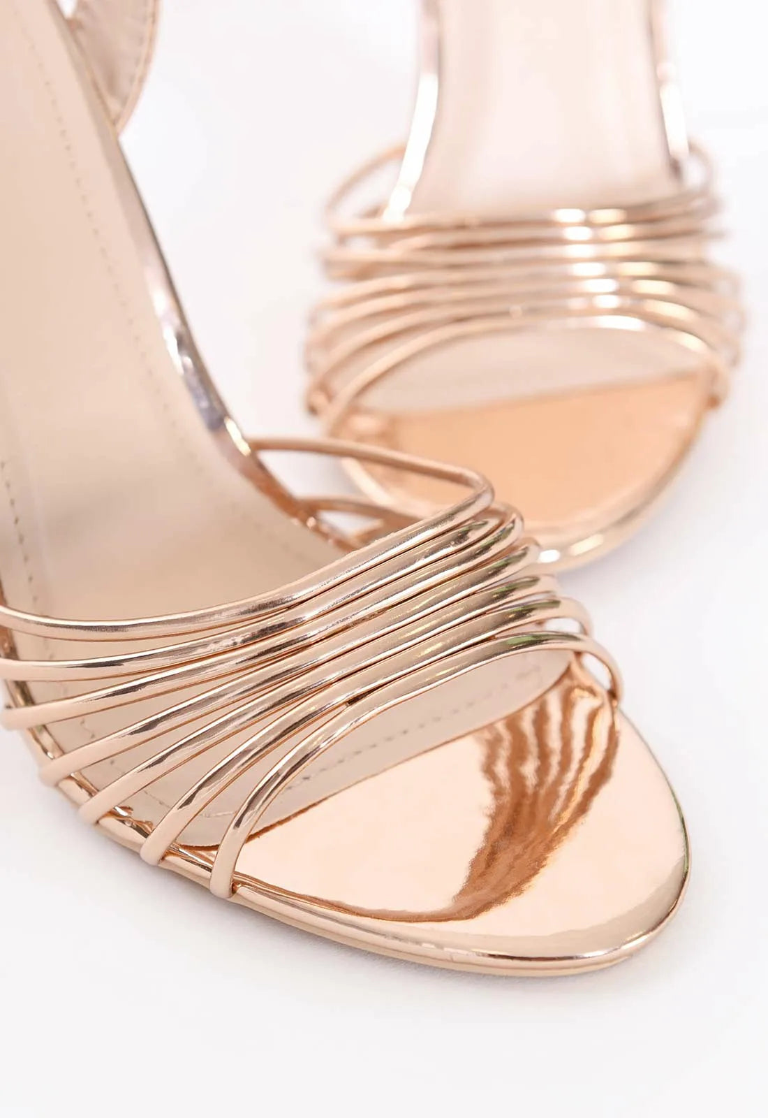 True Decadence Rose Gold Metallic Heels-110251