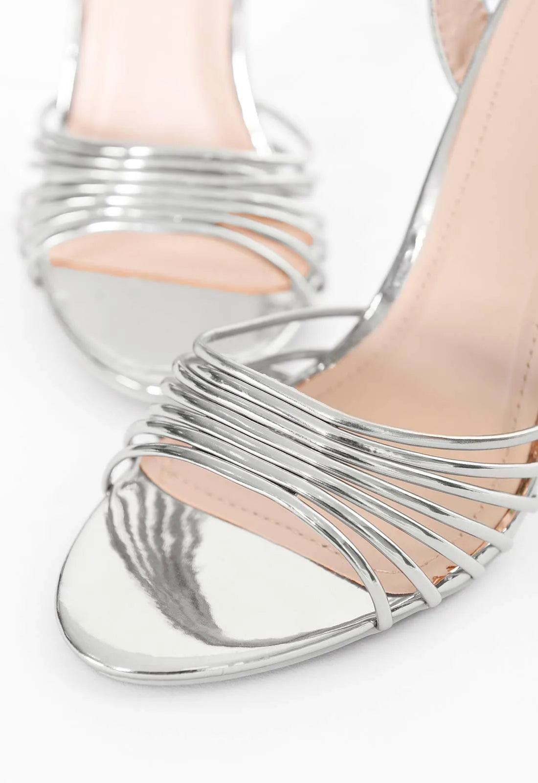 True Decadence Silver Metallic Heels
