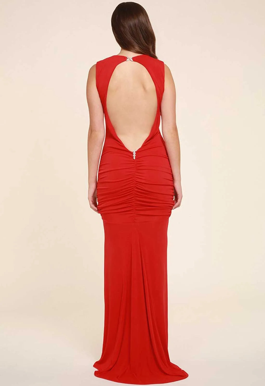 Honor Gold Bella Sleeveless Maxi Dress in Red-21775