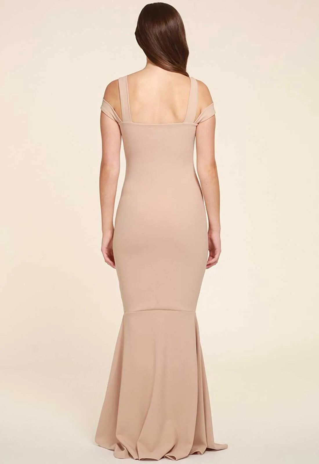 Honor Gold Evie Nude Maxi Dress in Nude-24742