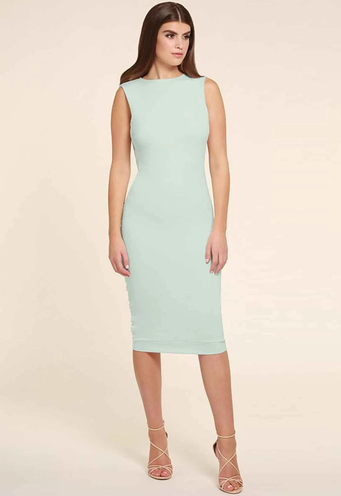 Honor Gold Bella Backless Midi in Mint-27015