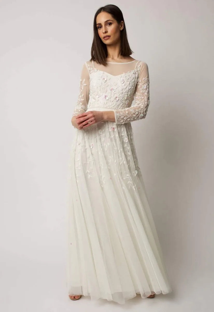 Raishma Ivory Ivy Floral Maxi Dress