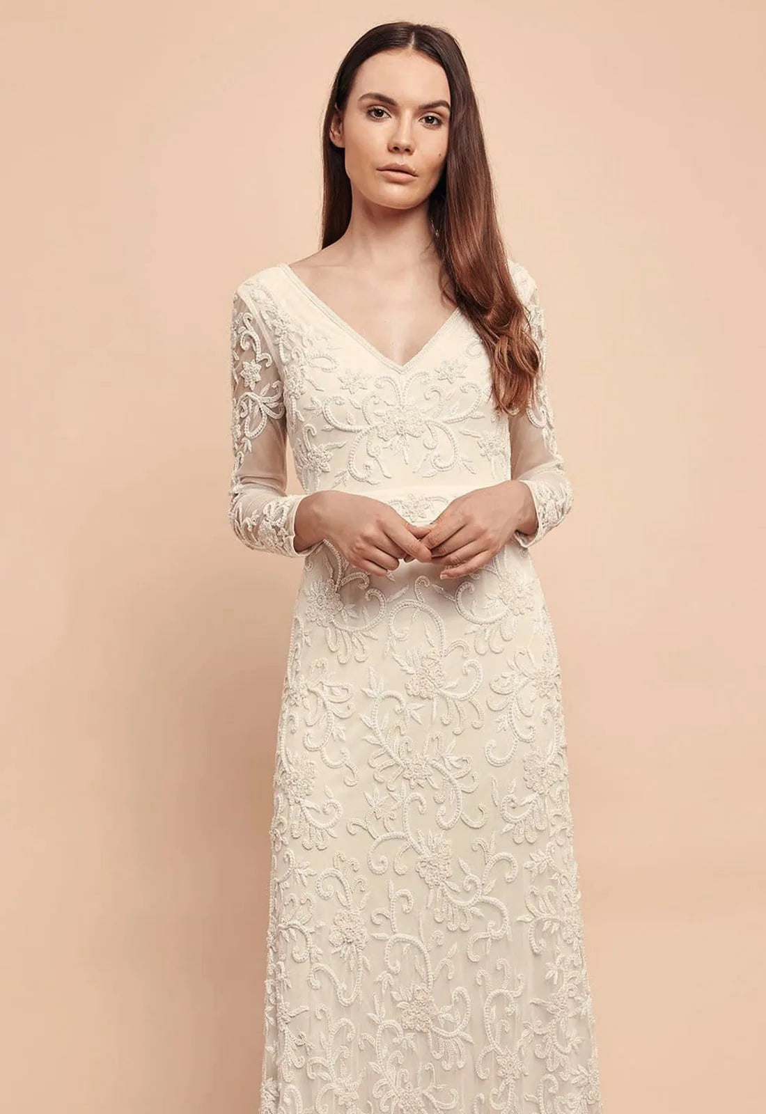 Raishma White Jayne Bridal Maxi Dress-0