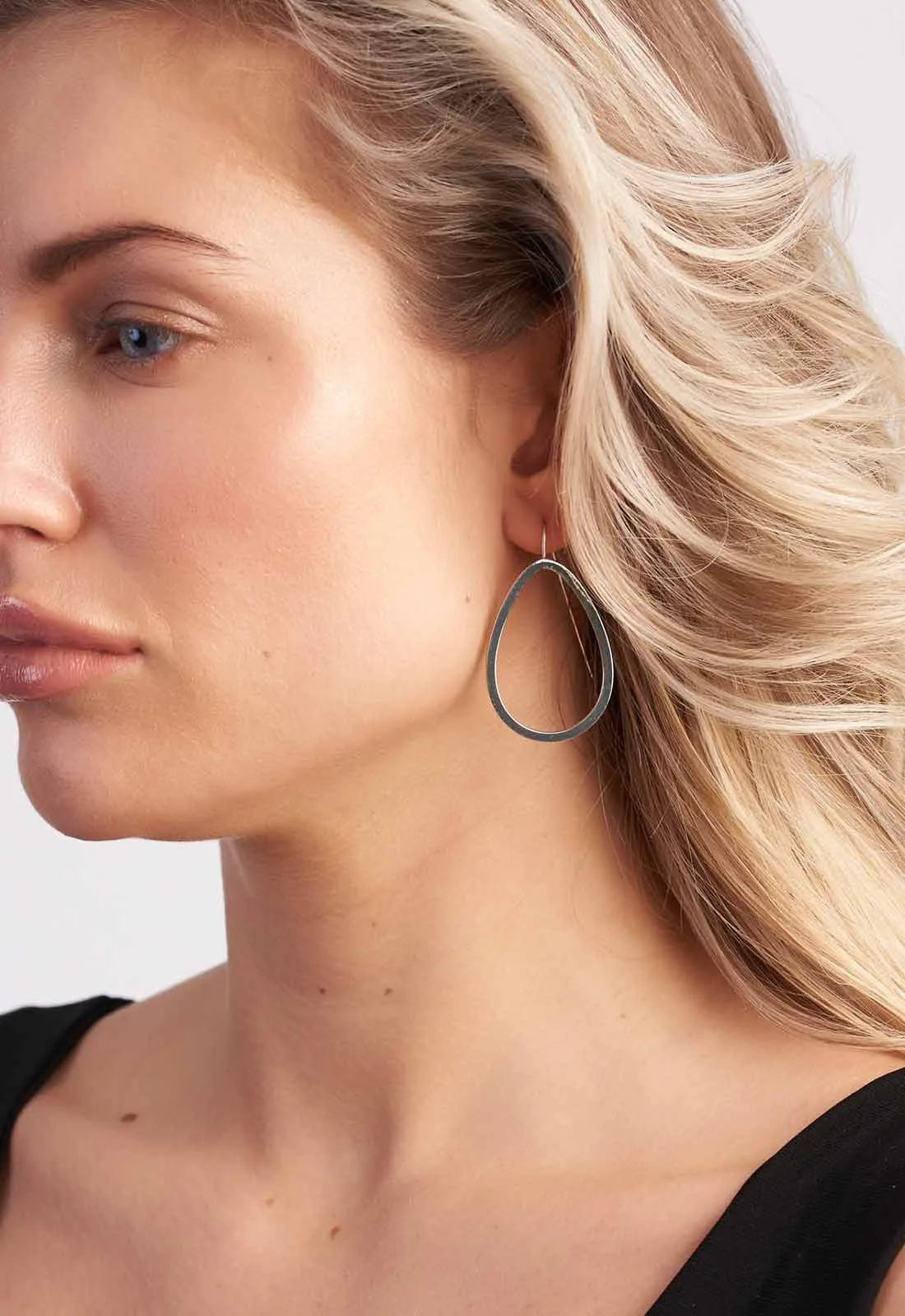 Always Chic Silver Tear Drop Earrings-43361