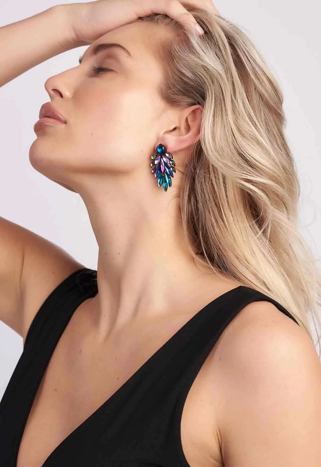 Always Chic Leaf Multi Coloured Earrings-43350