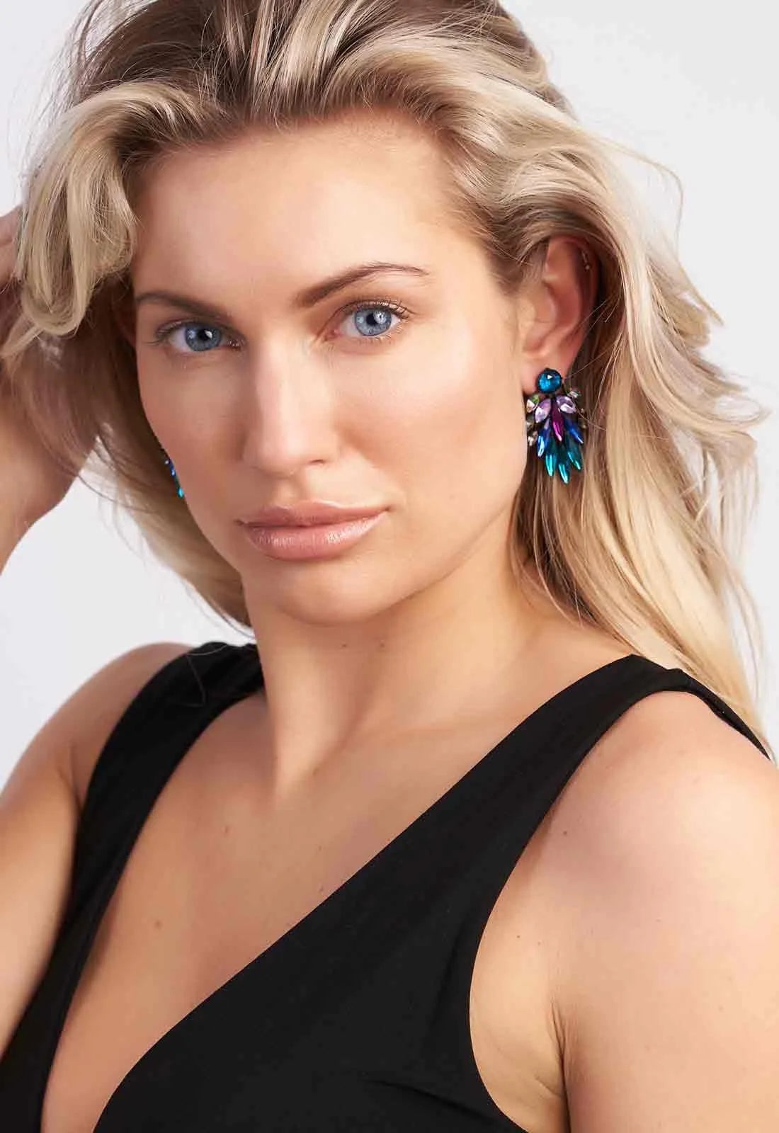 Always Chic Leaf Multi Coloured Earrings-43351