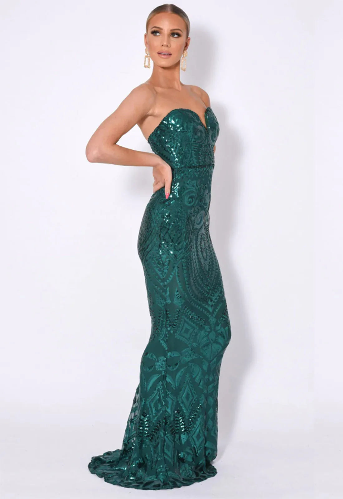 Nazz Collection Green Kenza Maxi Dress-116471