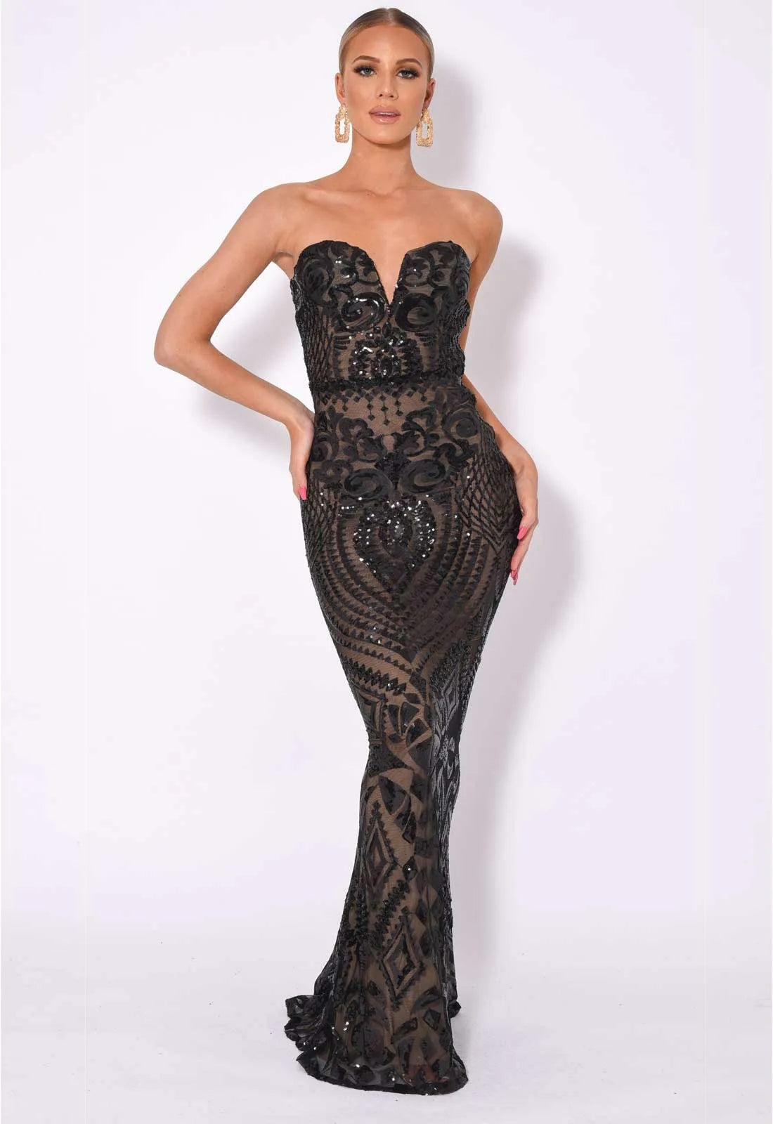 NAZZ Collection Black Kenza Maxi Dress-106539