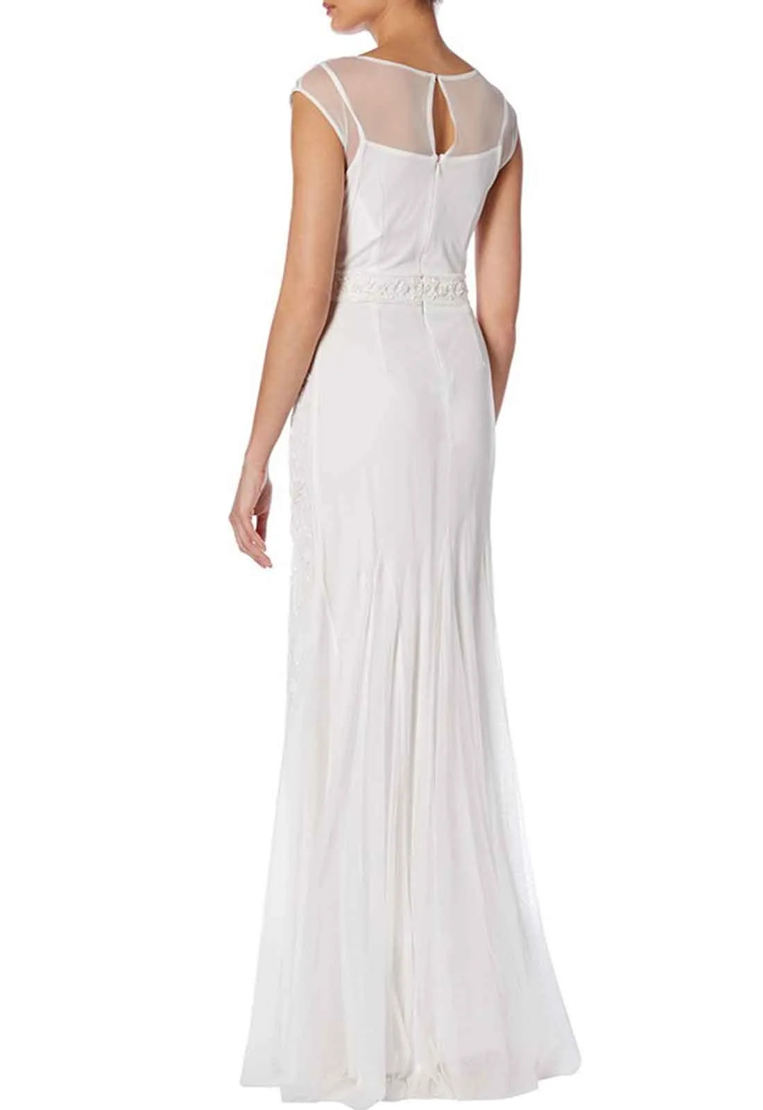 Raishma Beaded Gown in Ivory-19305