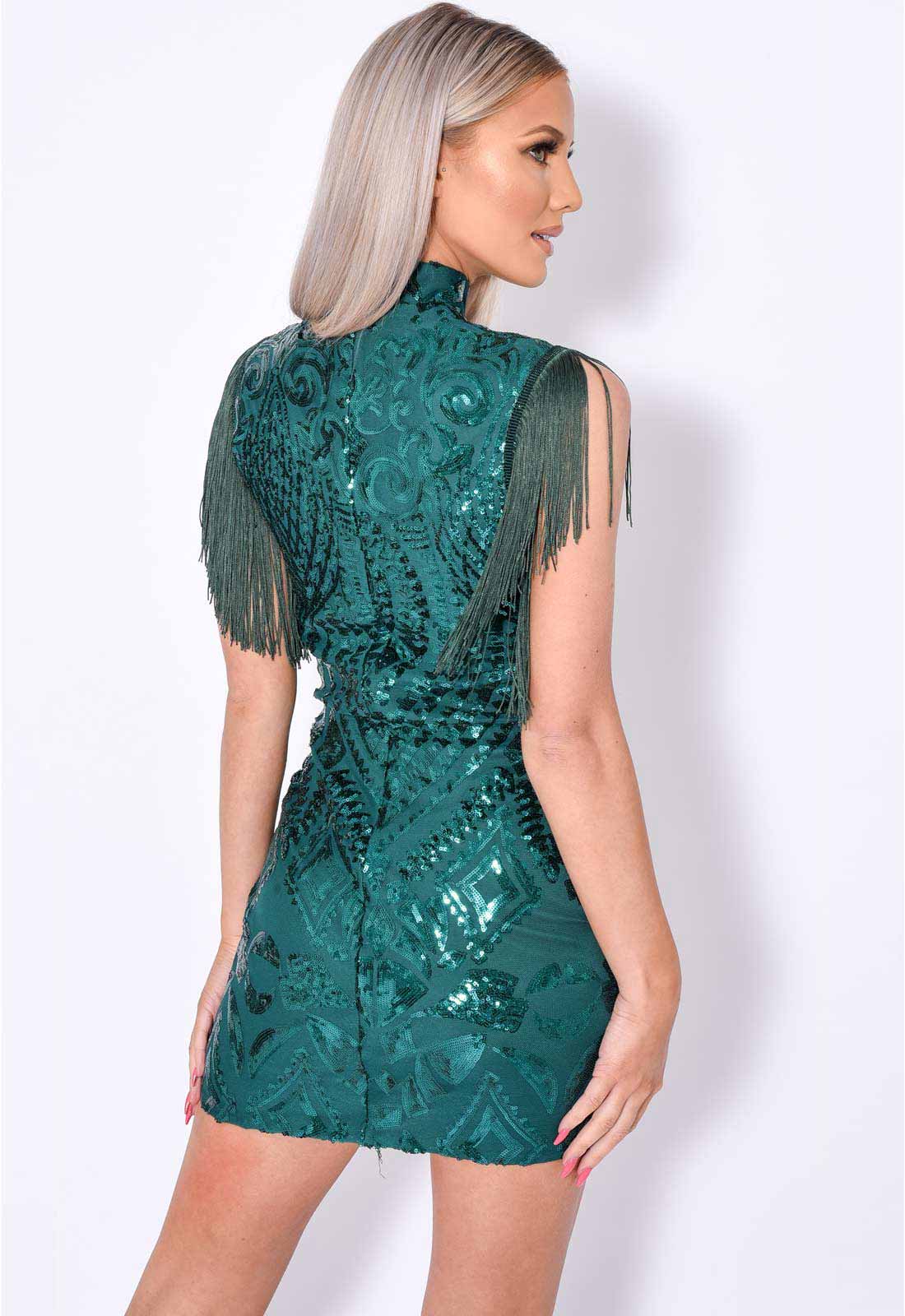 NAZZ Collection Green Kylie Mini Dress-106556