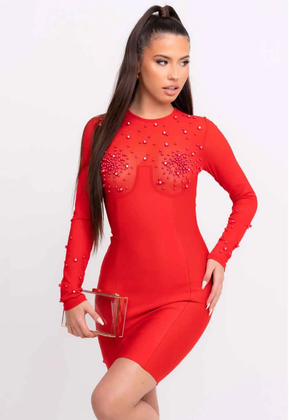 Nazz Collection Red Liberty Party Dress-0