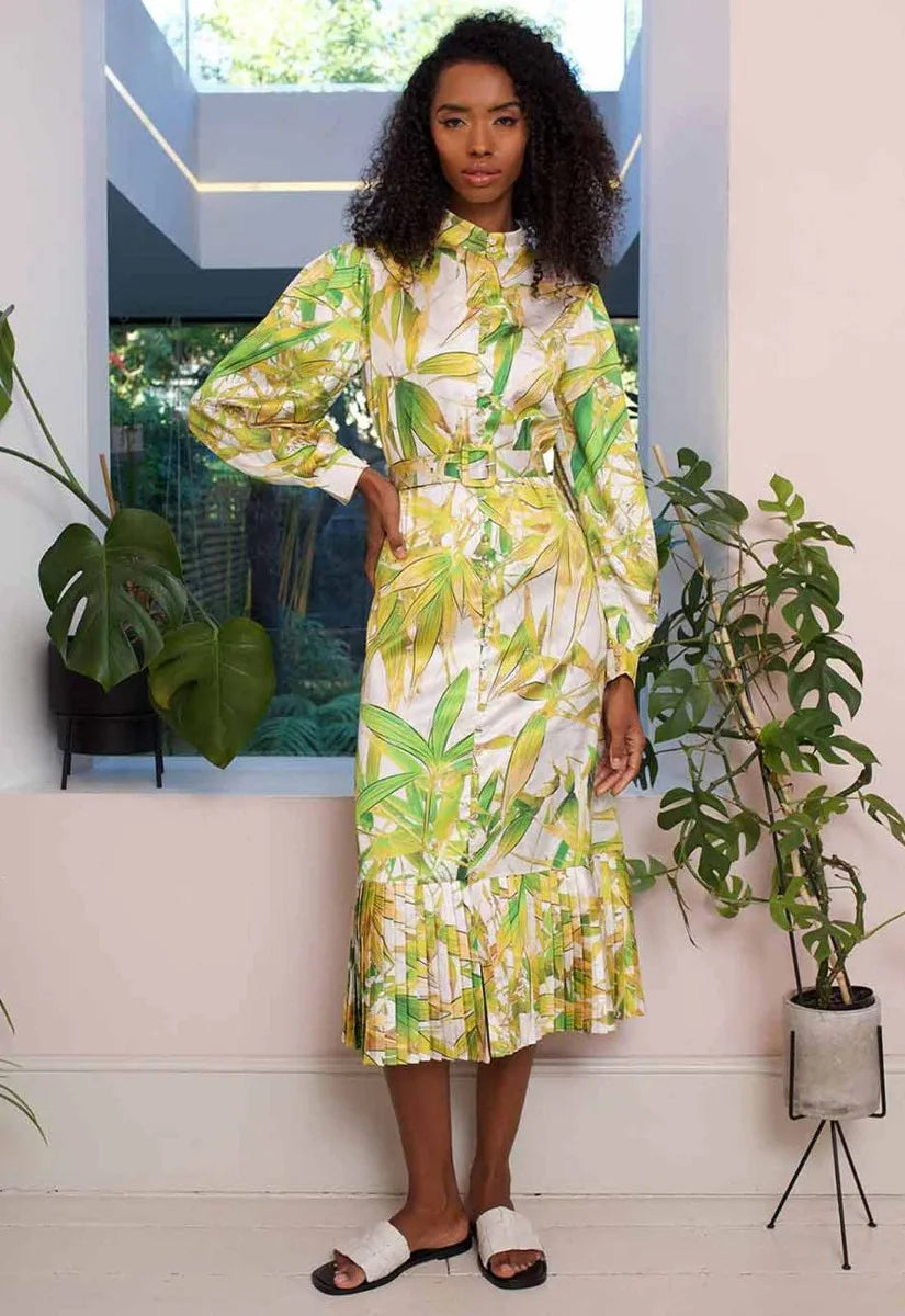 Raishma Studio Yellow Lilia Print Dress