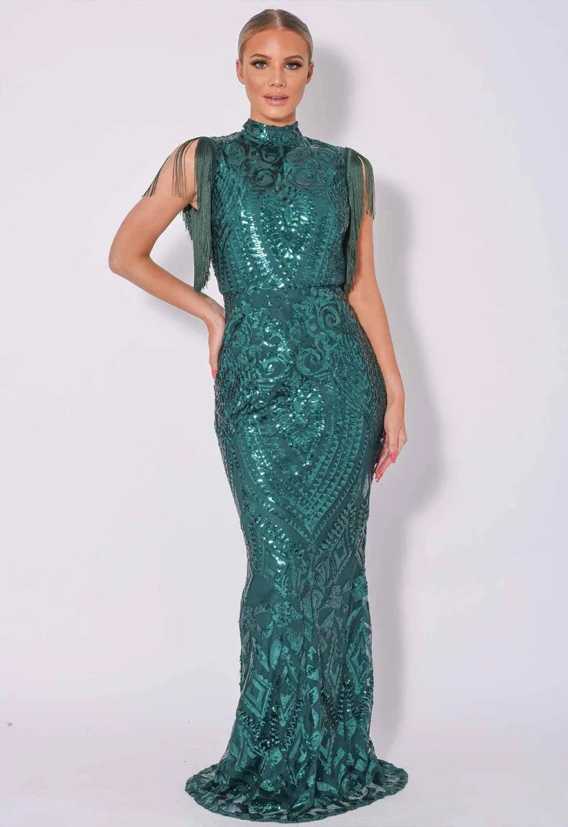 Nazz Collection Green Magic Maxi Dress
