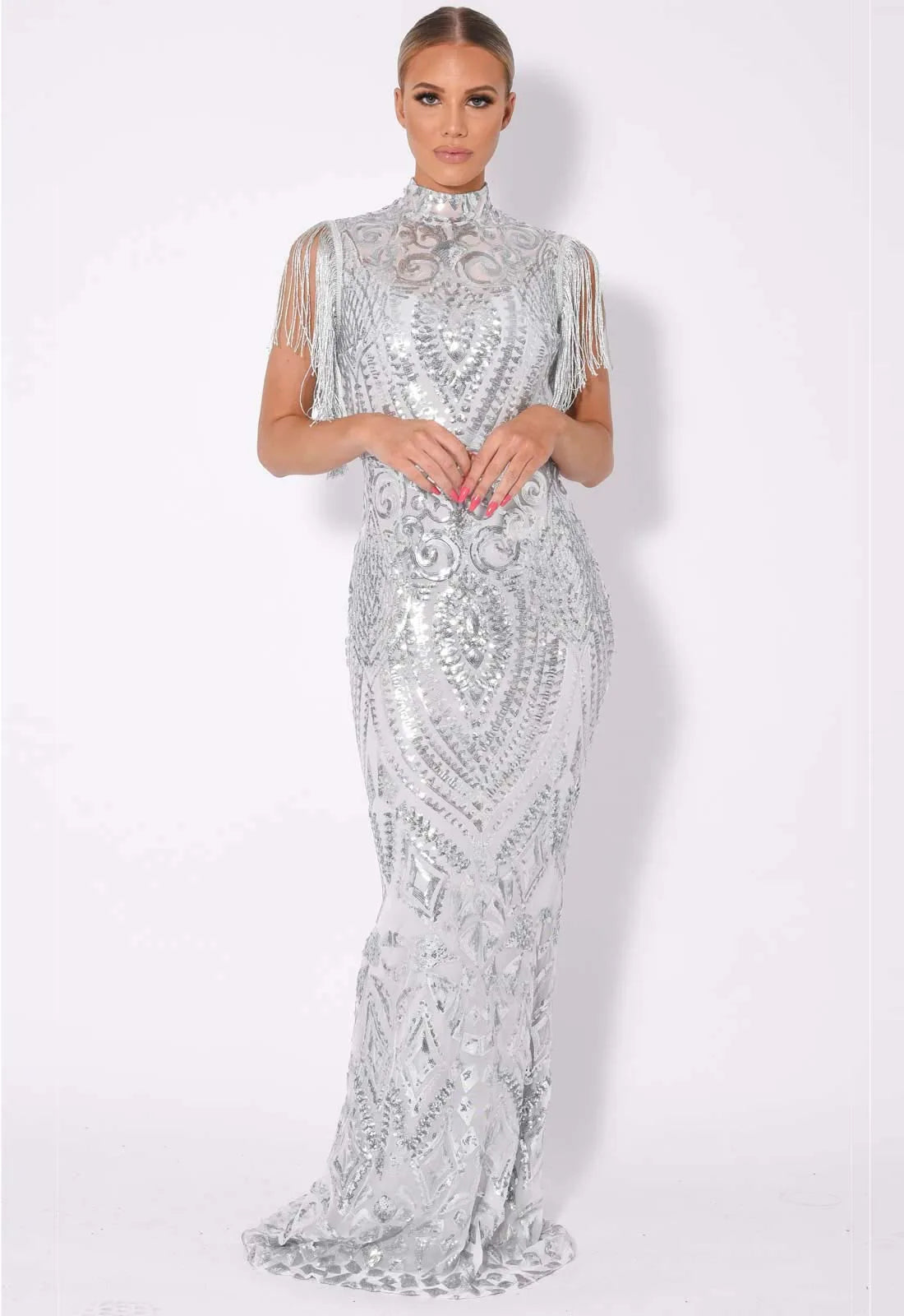 Nazz Collection Silver Magic Maxi Dress-0