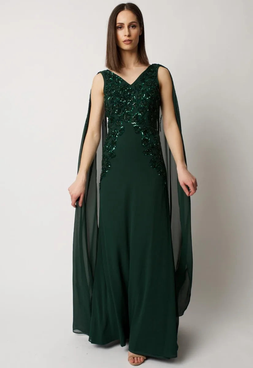 Raishma Green Magnolia Maxi Dress