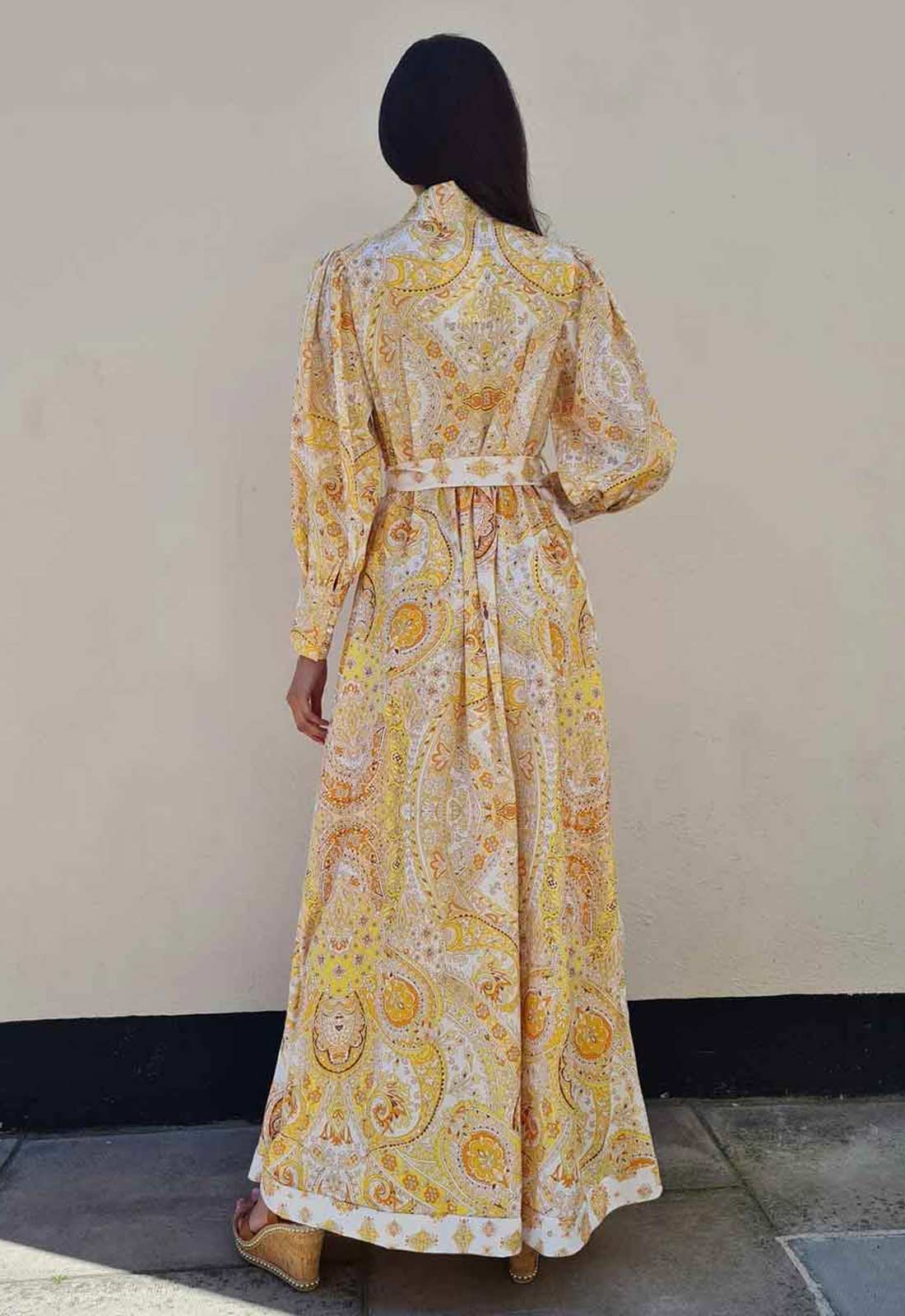 Raishma Studio Yellow Maya Maxi Print Dress-99095