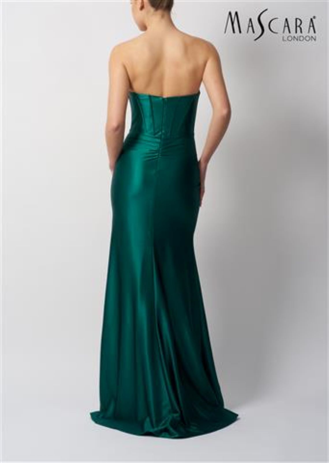 Mascara London long prom dress in forest green in store exclusive