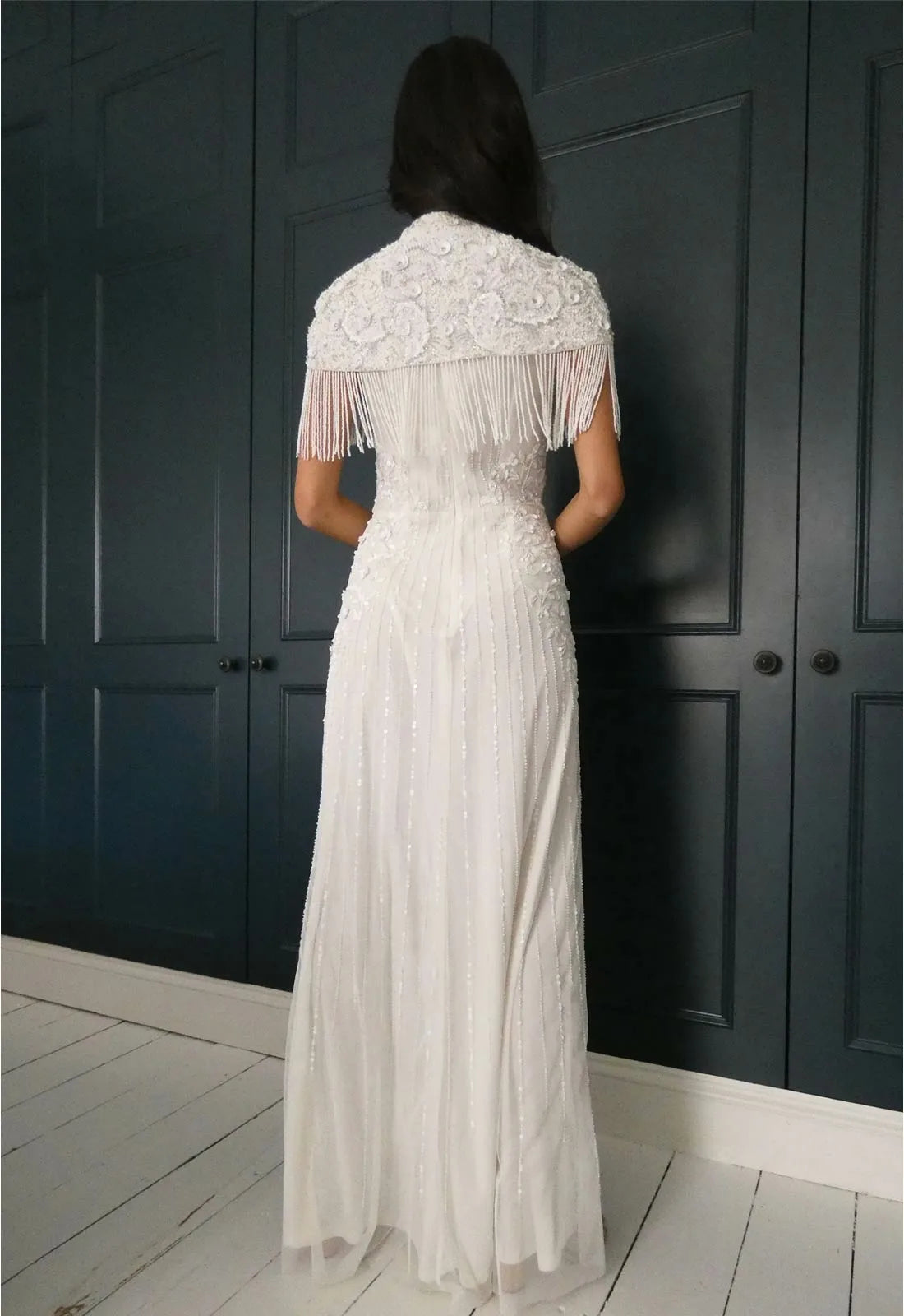 Raishma Couture White Mirabelle Embellished Maxi Dress-112600