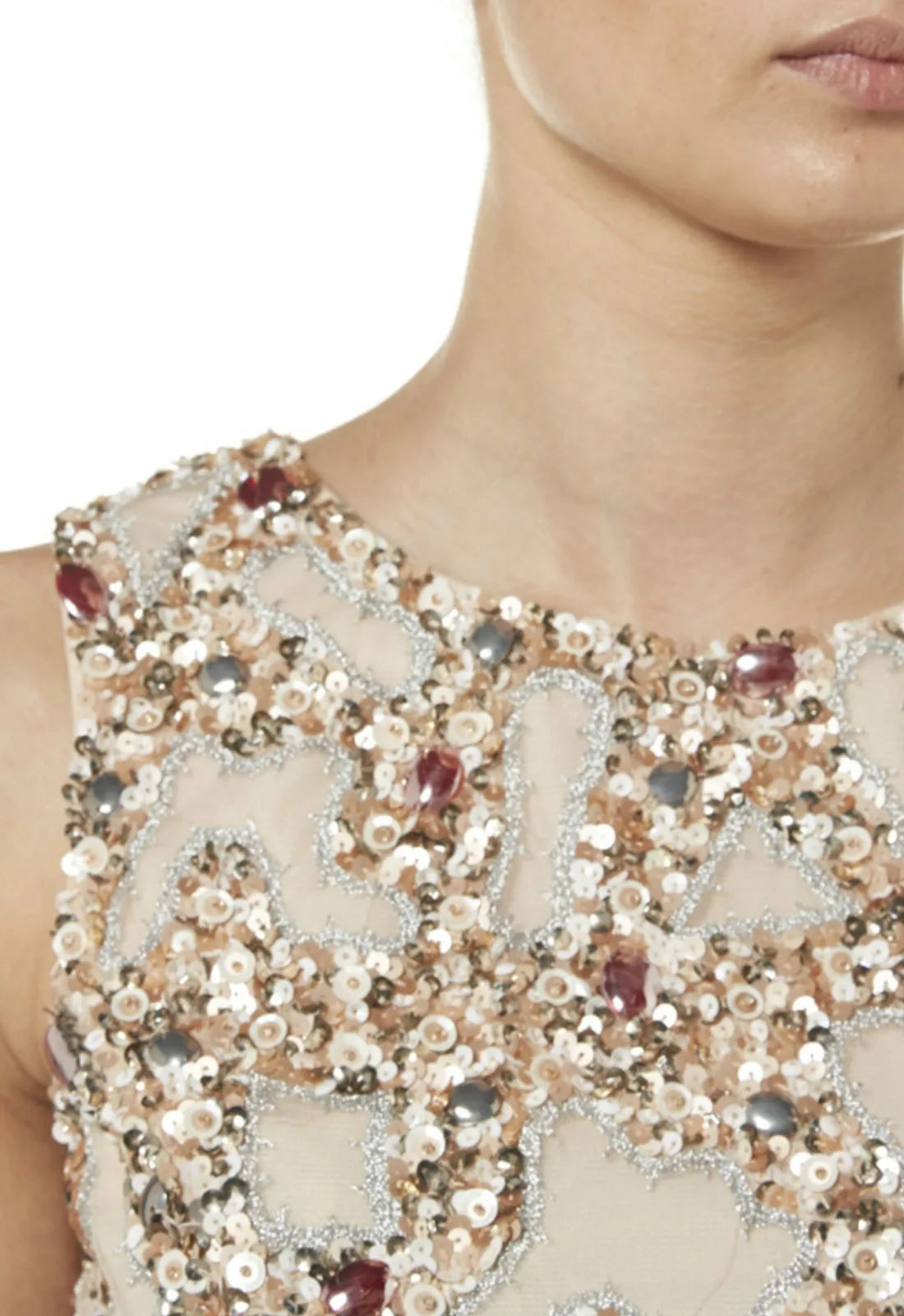 Raishma Embellished Crop Top in Blush-13134