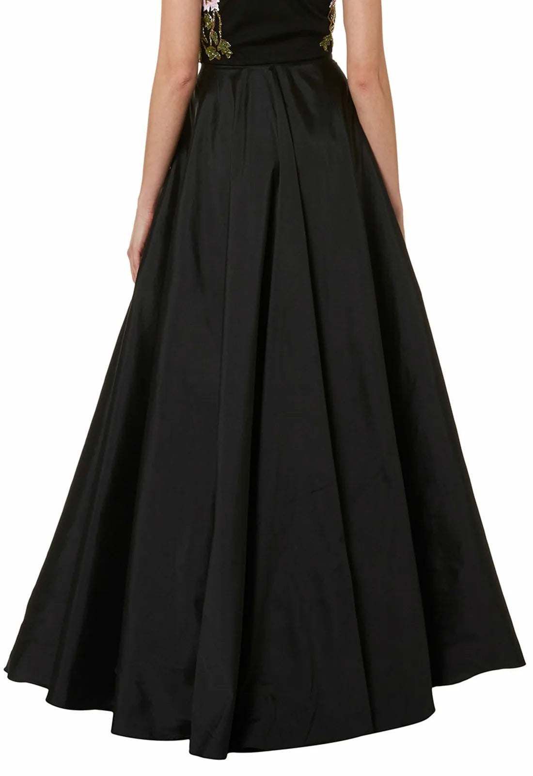 Raishma Taffeta Maxi Skirt in Black-10273