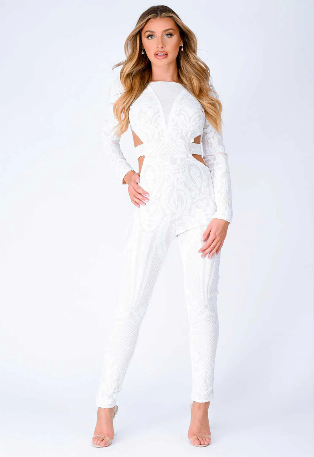 Nazz Collection White Toxic Jumpsuit-95486